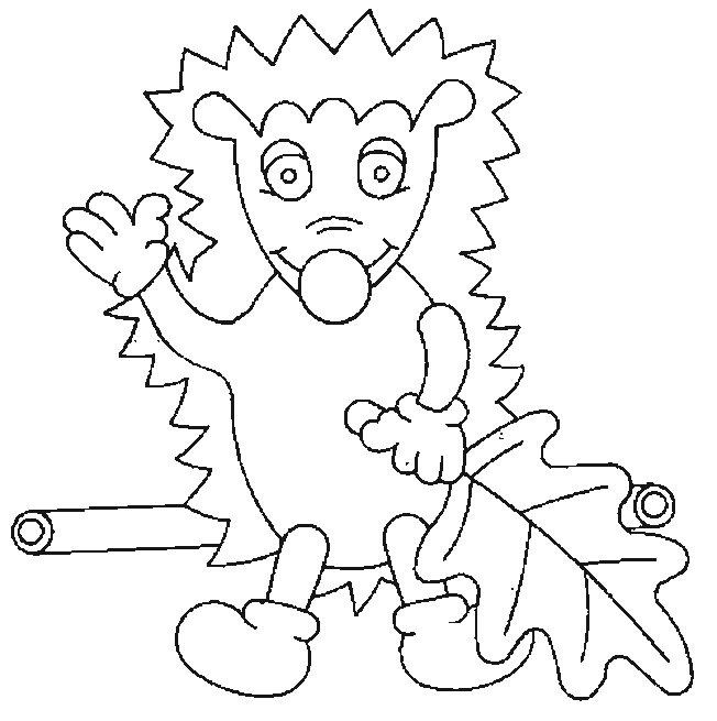 Dessin à colorier: Hérisson (Animaux) #8248 - Coloriages à Imprimer Gratuits