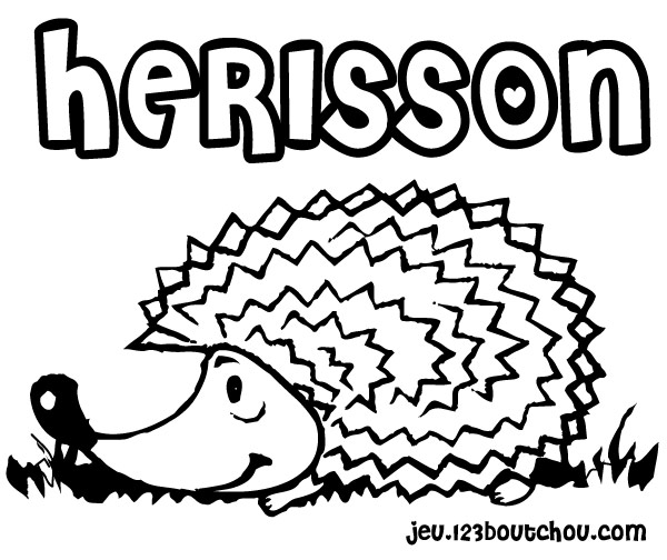 Dessin à colorier: Hérisson (Animaux) #8311 - Coloriages à Imprimer Gratuits