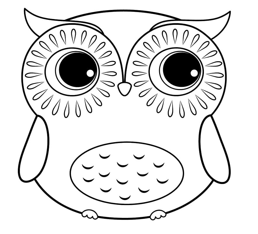 Coloriage gratuit Hibou #217054 de la collection Animaux à imprimer