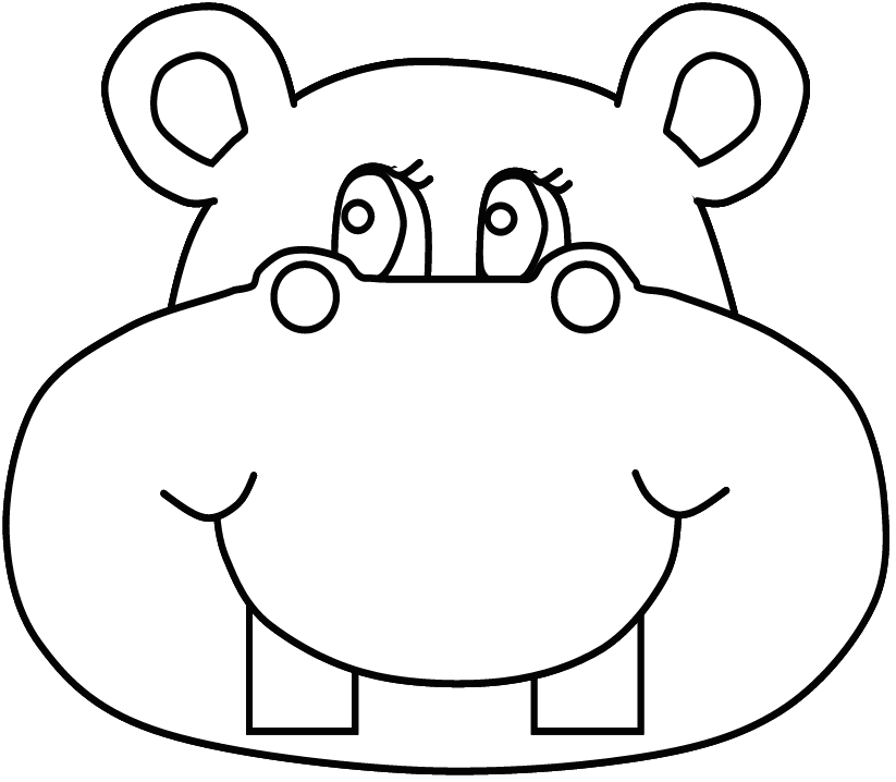 Dessin à colorier: Hippopotame (Animaux) #8632 - Coloriages à Imprimer Gratuits