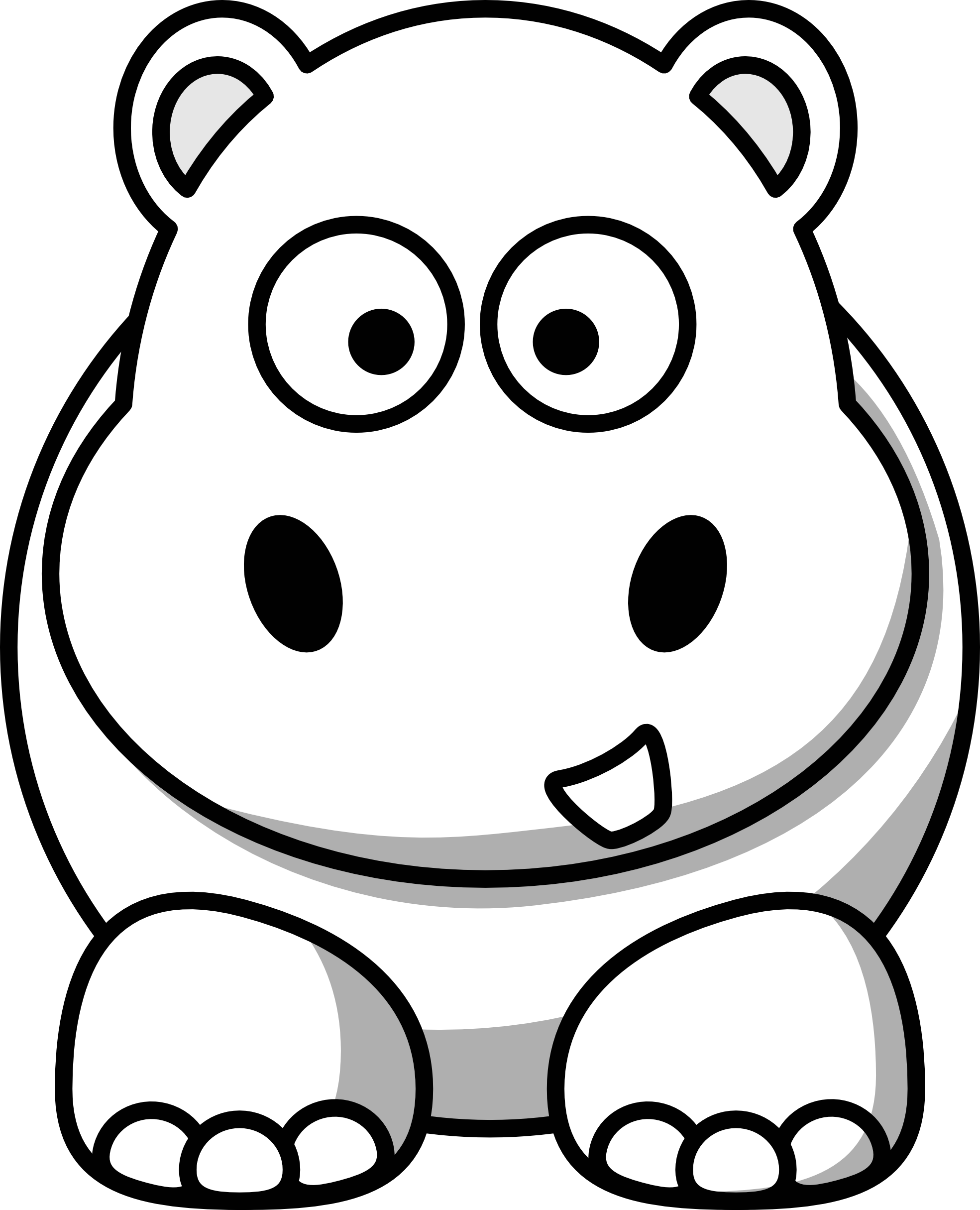 Coloriage Hippopotame #8679 (Animaux) – Dessin à colorier – Coloriages