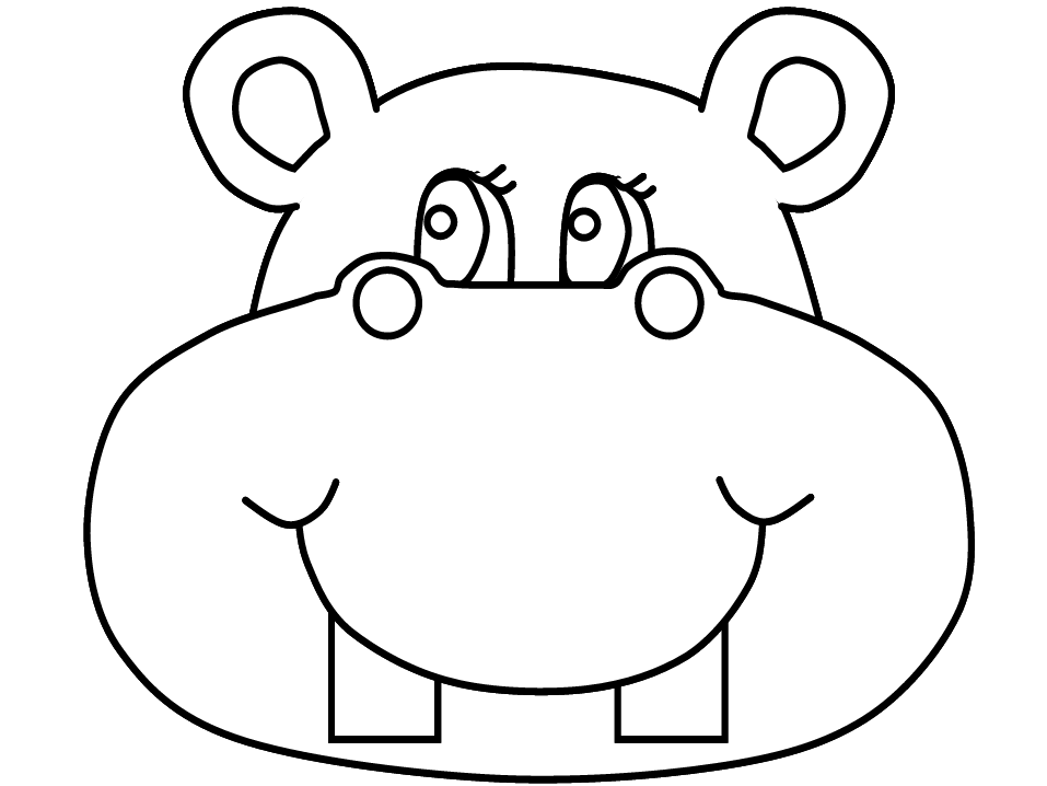 Dessin à colorier: Hippopotame (Animaux) #8684 - Coloriages à Imprimer Gratuits