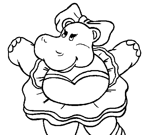 Dessin à colorier: Hippopotame (Animaux) #8708 - Coloriages à Imprimer Gratuits