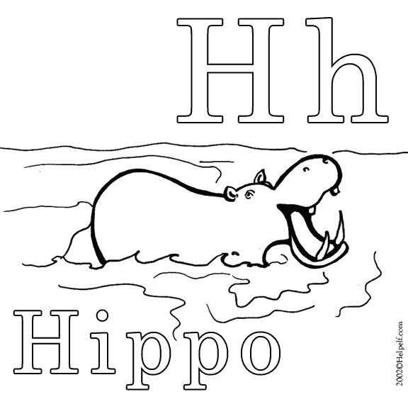 Dessin à colorier: Hippopotame (Animaux) #8723 - Coloriages à Imprimer Gratuits