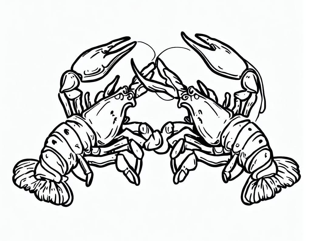 Dessin à colorier: Homard (Animaux) #186708 - Coloriages à Imprimer Gratuits