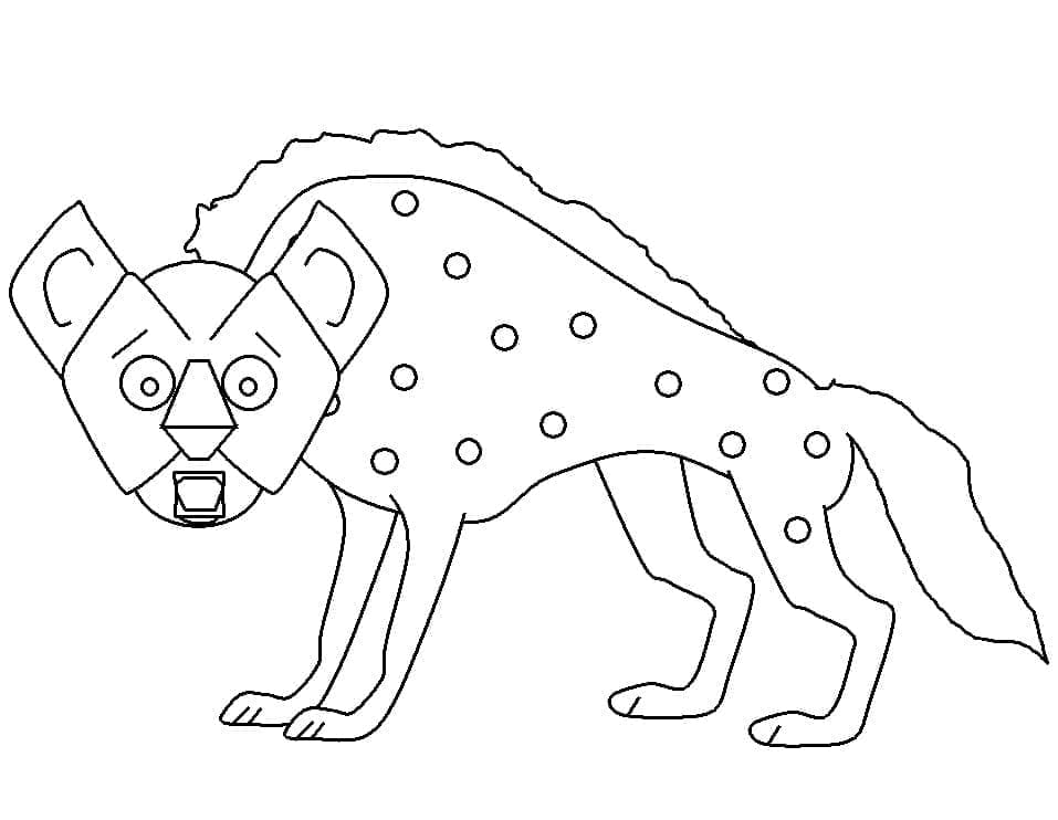 Coloriage gratuit Hyène #186934 de la collection Animaux à imprimer