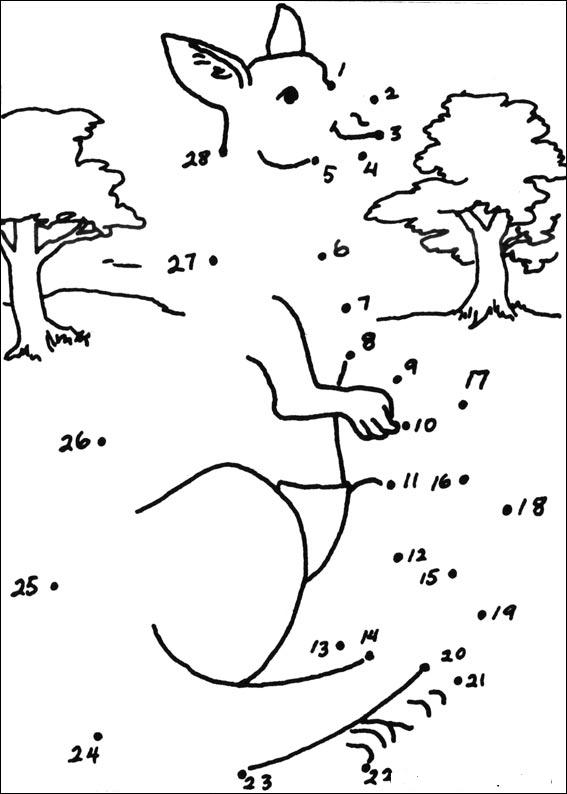 Dessin à colorier: Kangourou (Animaux) #9105 - Coloriages à Imprimer Gratuits