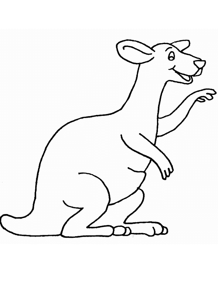 Dessin à colorier: Kangourou (Animaux) #9120 - Coloriages à Imprimer Gratuits