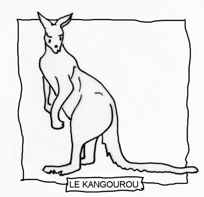 Dessin à colorier: Kangourou (Animaux) #9153 - Coloriages à Imprimer Gratuits