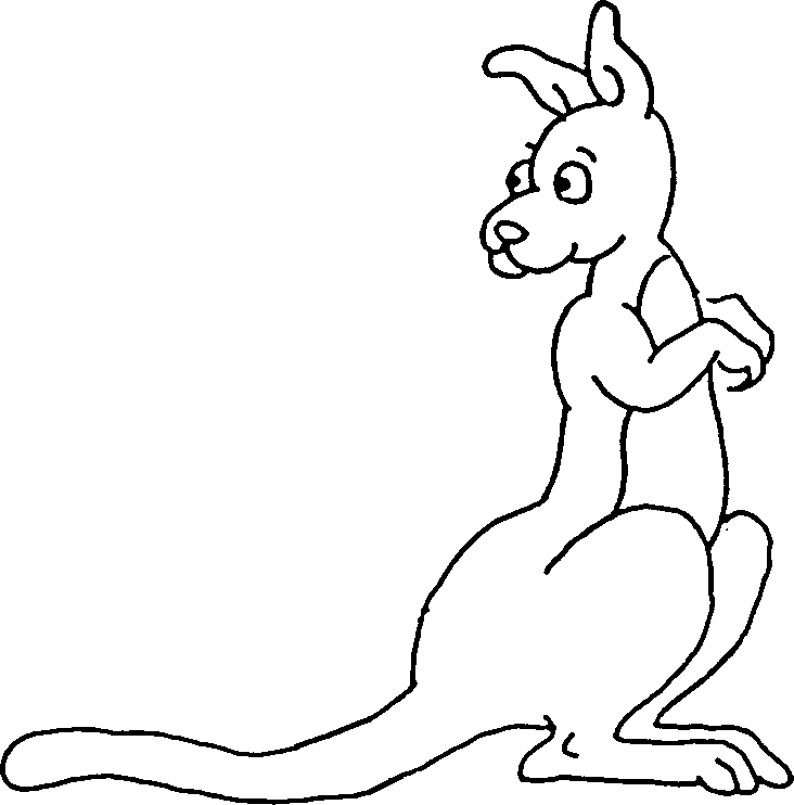 Dessin à colorier: Kangourou (Animaux) #9162 - Coloriages à Imprimer Gratuits