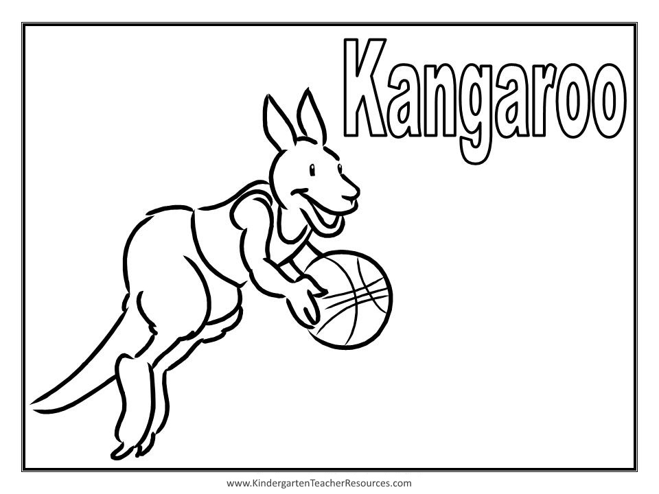 Dessin à colorier: Kangourou (Animaux) #9235 - Coloriages à Imprimer Gratuits