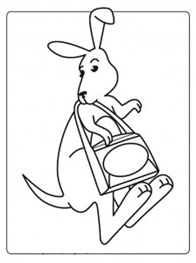 Dessin à colorier: Kangourou (Animaux) #9273 - Coloriages à Imprimer Gratuits