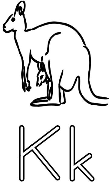 Dessin à colorier: Kangourou (Animaux) #9274 - Coloriages à Imprimer Gratuits