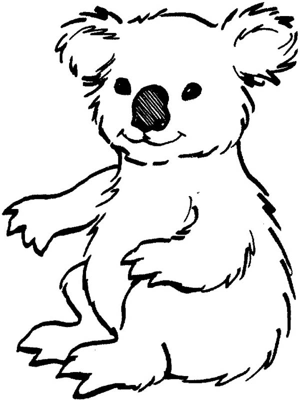 Dessin à colorier: Koala (Animaux) #9311 - Coloriages à Imprimer Gratuits