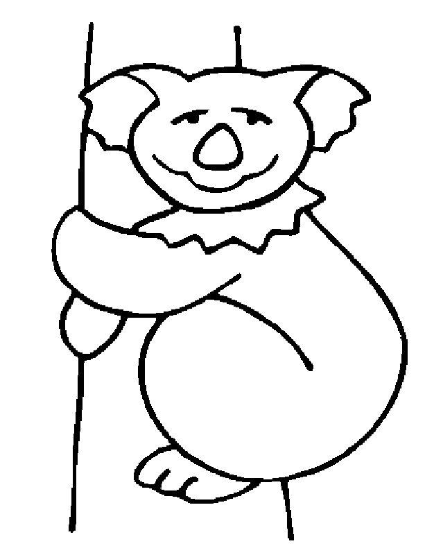 Dessin à colorier: Koala (Animaux) #9351 - Coloriages à Imprimer Gratuits