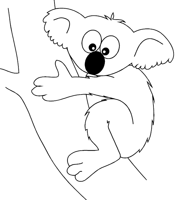 Dessin à colorier: Koala (Animaux) #9358 - Coloriages à Imprimer Gratuits