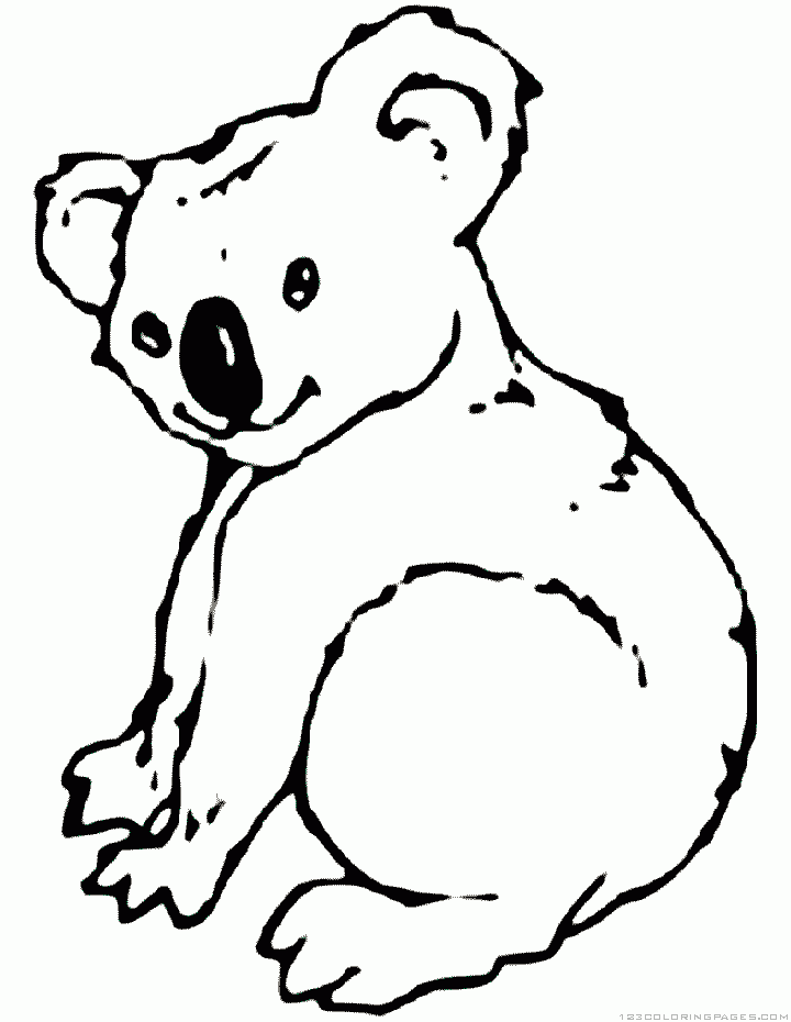 Dessin à colorier: Koala (Animaux) #9384 - Coloriages à Imprimer Gratuits