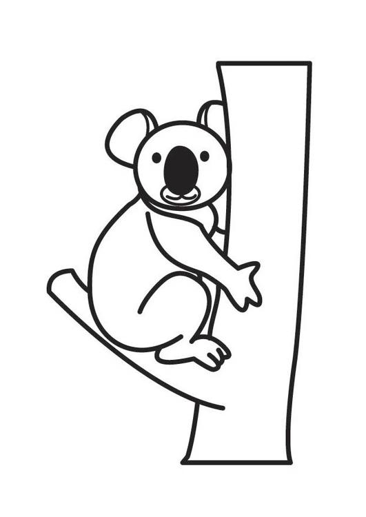 Dessin à colorier: Koala (Animaux) #9389 - Coloriages à Imprimer Gratuits