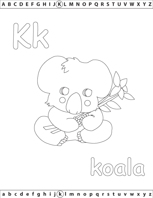 Dessin à colorier: Koala (Animaux) #9392 - Coloriages à Imprimer Gratuits