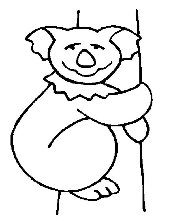 Dessin à colorier: Koala (Animaux) #9421 - Coloriages à Imprimer Gratuits