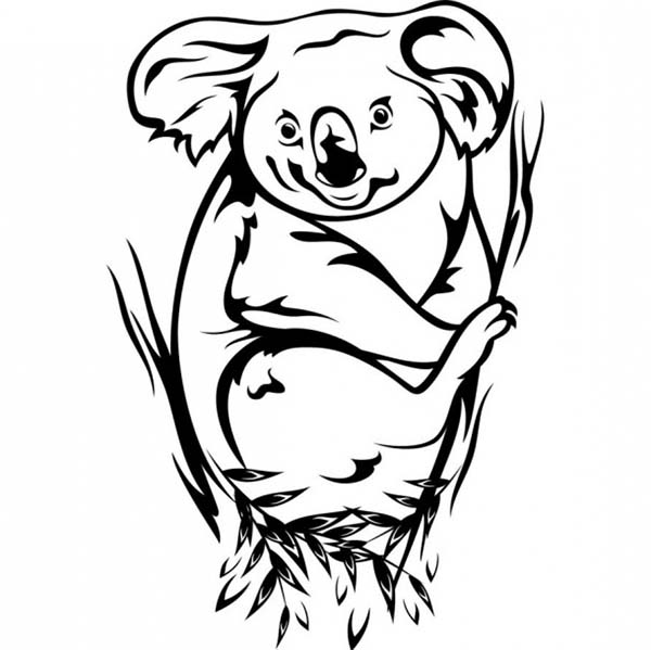 Dessin à colorier: Koala (Animaux) #9483 - Coloriages à Imprimer Gratuits