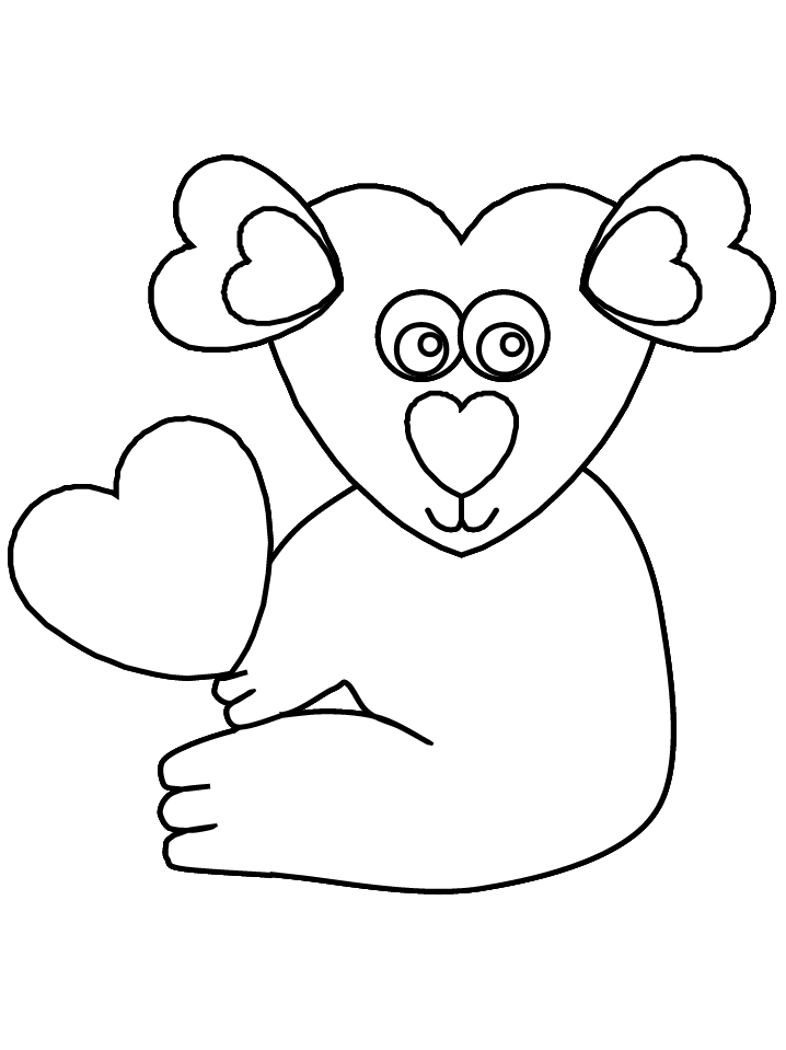 Dessin à colorier: Koala (Animaux) #9486 - Coloriages à Imprimer Gratuits