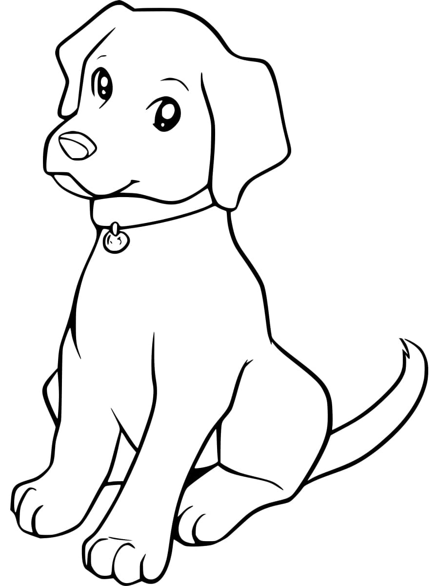 Coloriage gratuit Labrador #220734 de la collection Animaux à imprimer
