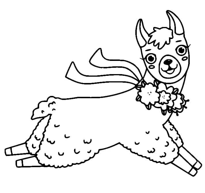 Joli coloriage Lama #179515 de la collection Animaux, prêt à imprimer pour petits et grands