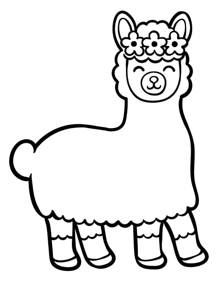 Dessin à colorier: Lama (Animaux) #179522 - Coloriages à Imprimer Gratuits