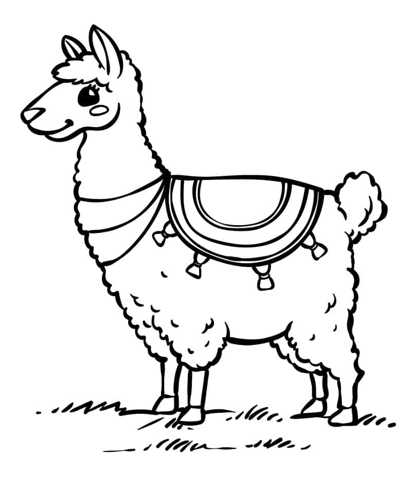Coloriage gratuit Lama #179535 de la collection Animaux à imprimer