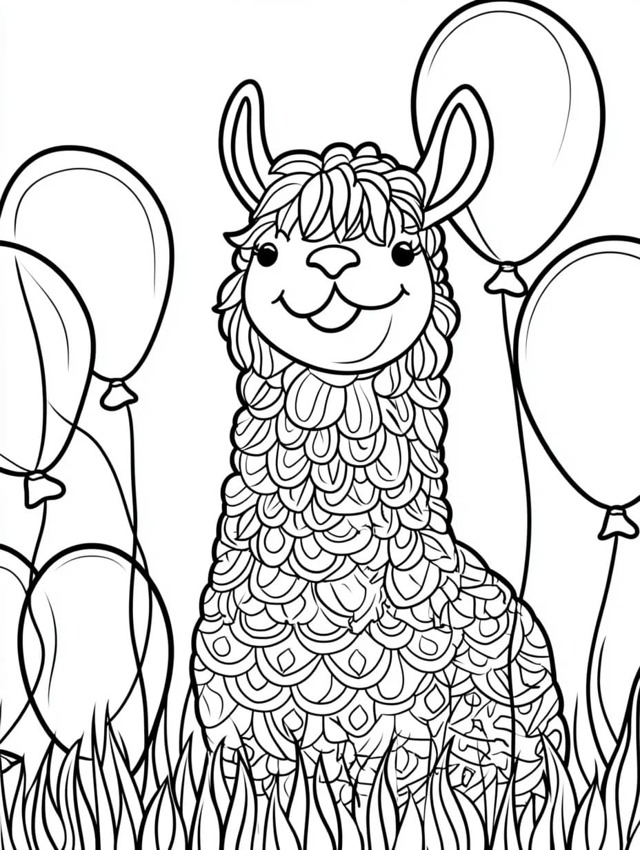 Dessin à colorier: Lama (Animaux) #217832 - Coloriages à Imprimer Gratuits