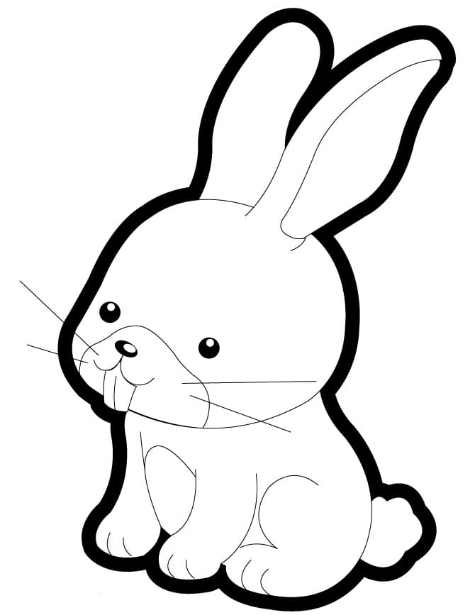 Coloriage gratuit Lapin #177167 de la collection Animaux à imprimer