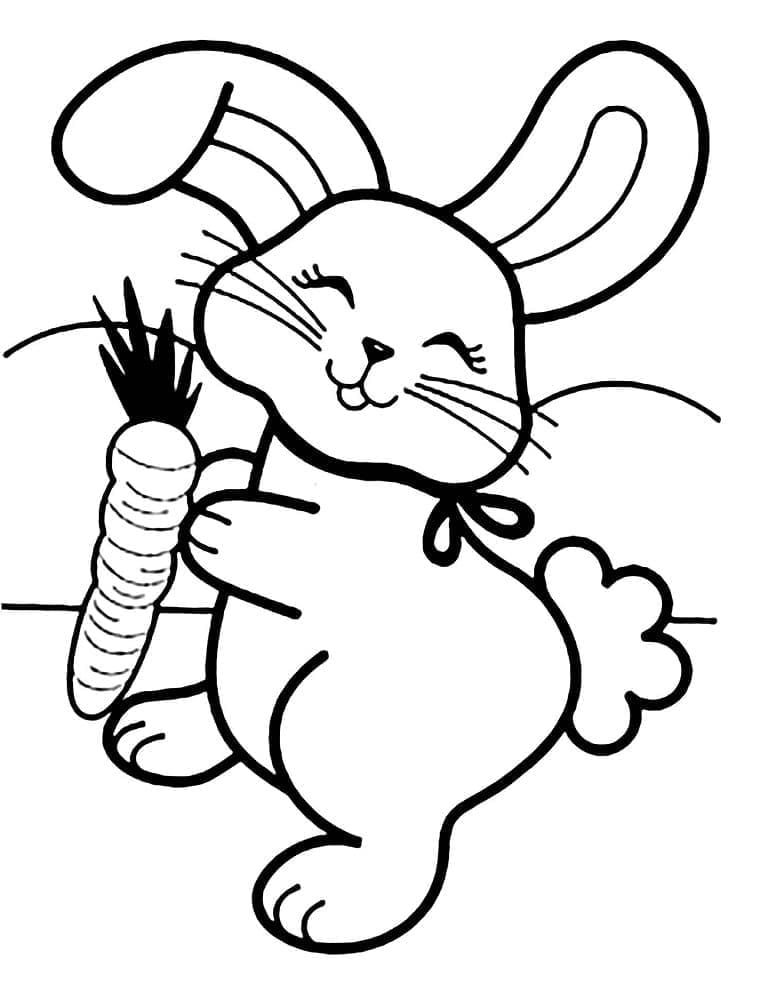 Coloriage gratuit Lapin #177183 de la collection Animaux à imprimer
