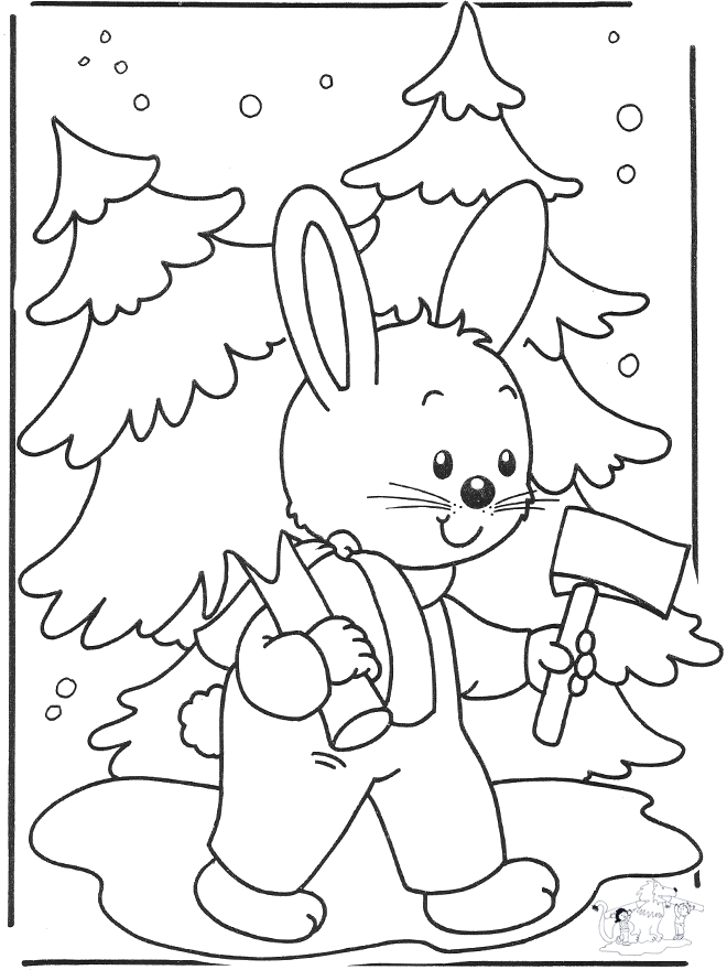 Dessin à colorier: Lapin (Animaux) #9574 - Coloriages à Imprimer Gratuits