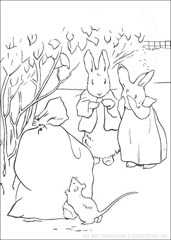 Dessin à colorier: Lapin (Animaux) #9605 - Coloriages à Imprimer Gratuits