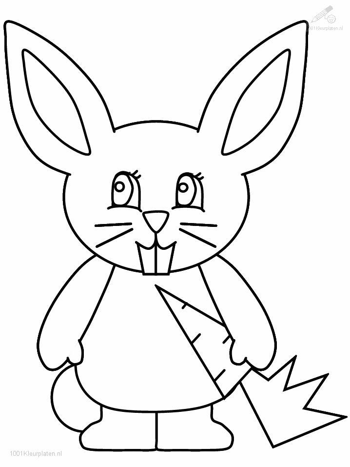 Dessin à colorier: Lapin (Animaux) #9622 - Coloriages à Imprimer Gratuits