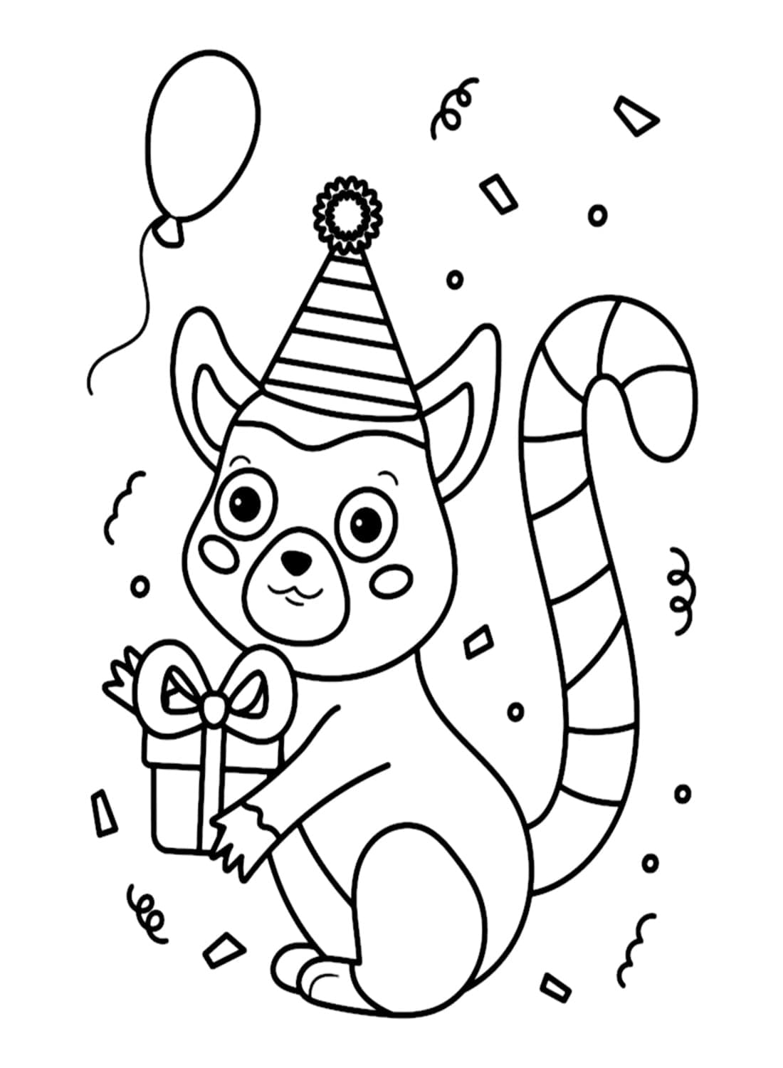 Coloriage gratuit Lémurien #219667 de la collection Animaux à imprimer Coloriage gratuit Lémurien #219667 de la collection Animaux à imprimer