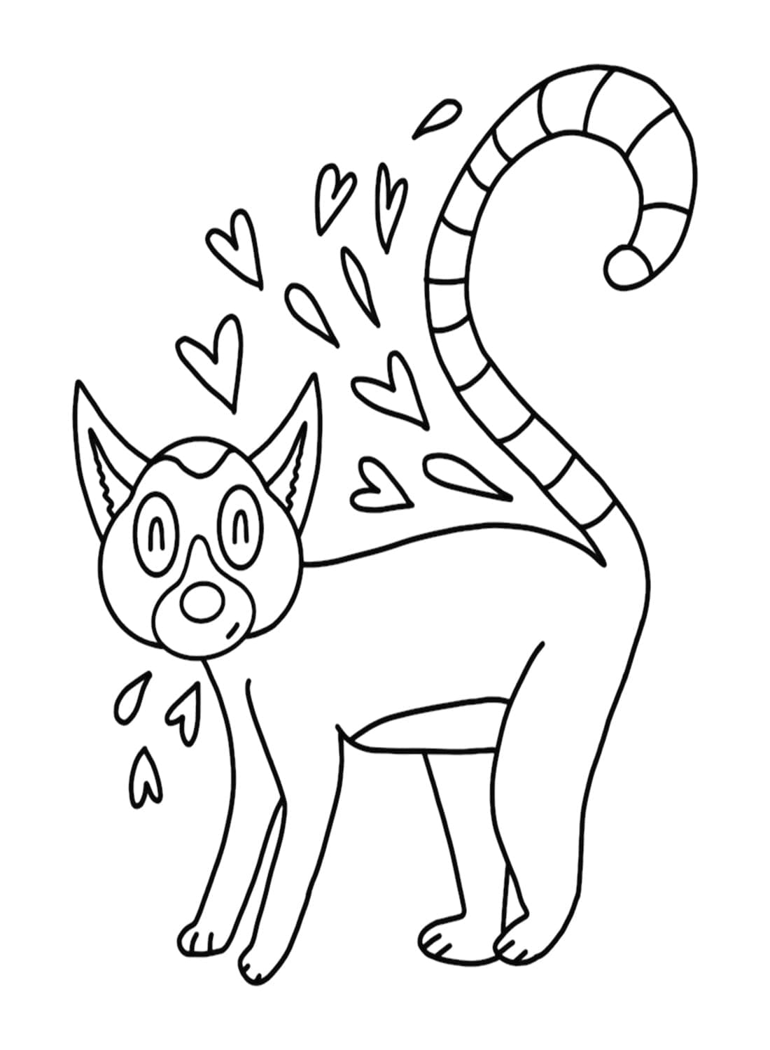 Coloriage gratuit Lémurien #219669 de la collection Animaux à imprimer