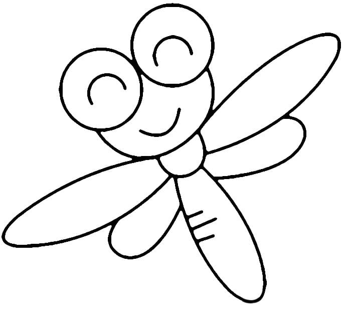 Coloriage gratuit Libellule #196524 de la collection Animaux à imprimer