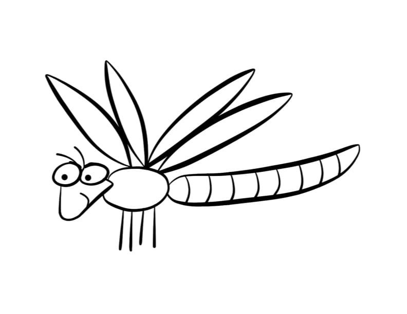 Coloriage gratuit Libellule #196538 de la collection Animaux à imprimer