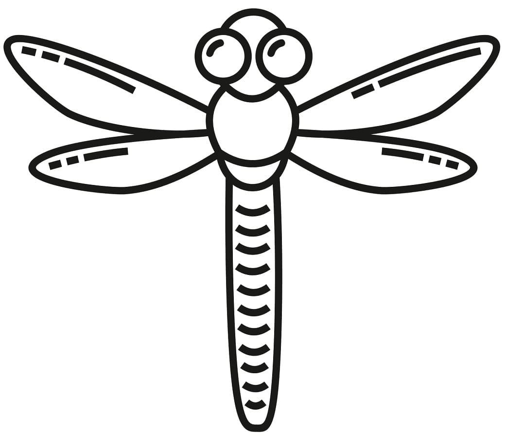 Coloriage gratuit Libellule #196553 de la collection Animaux à imprimer