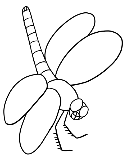 Dessin à colorier: Libellule (Animaux) #9937 - Coloriages à Imprimer Gratuits