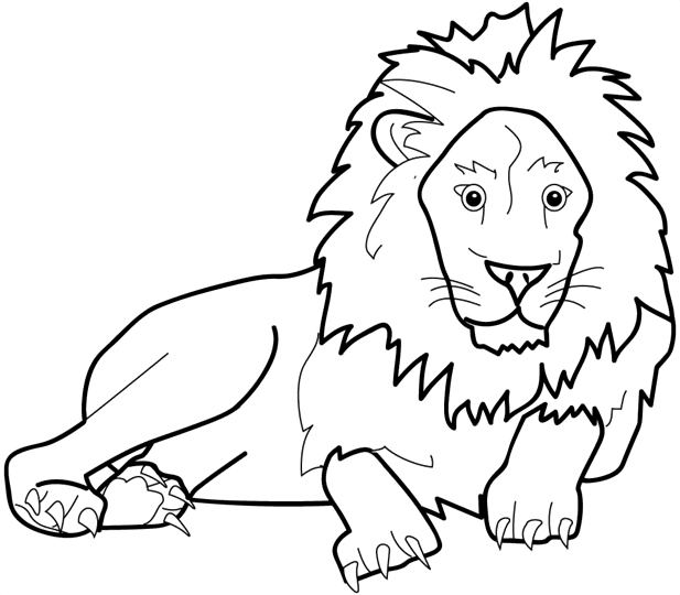 Dessin à colorier: Lion (Animaux) #10242 - Coloriages à Imprimer Gratuits