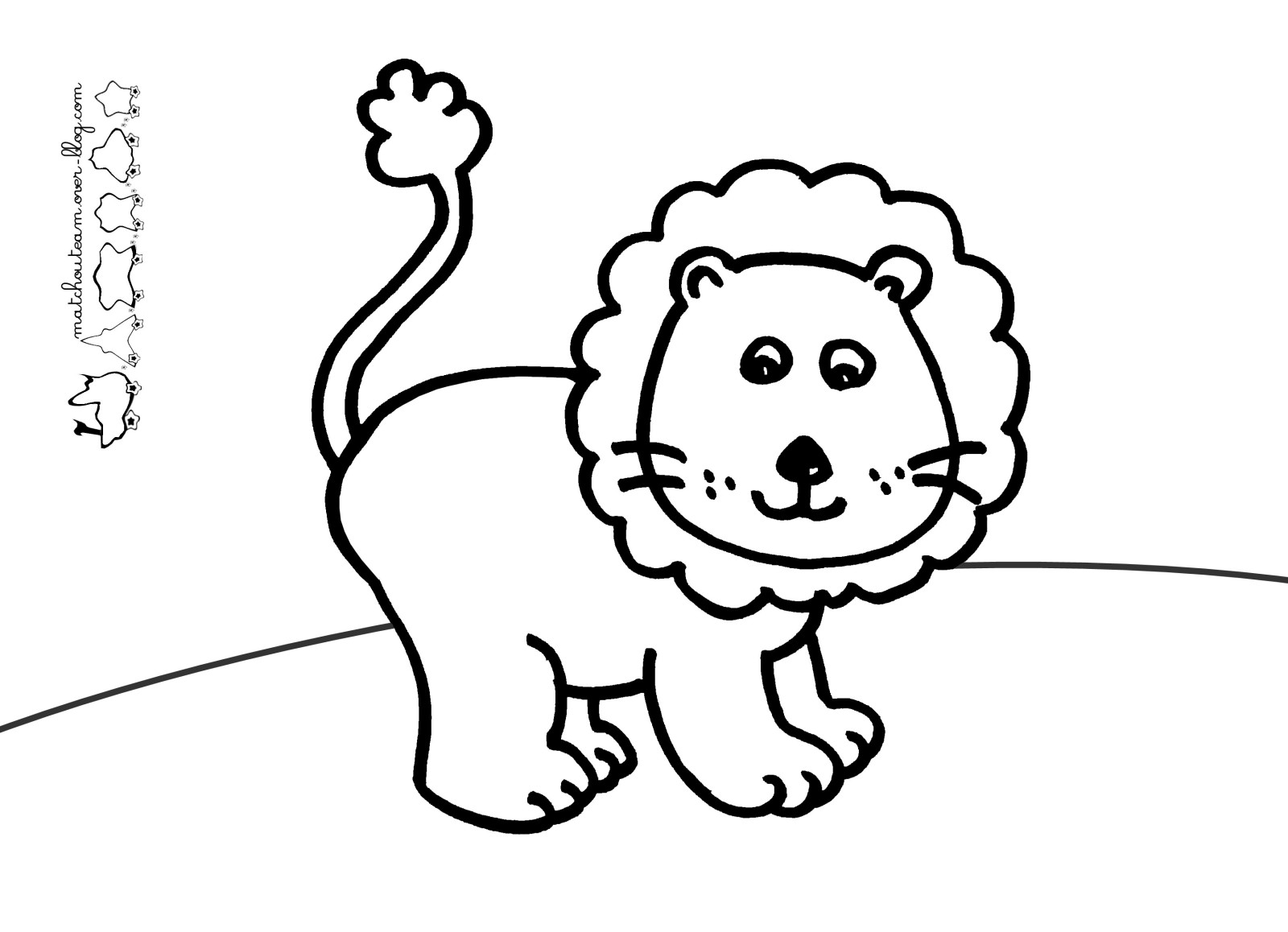Dessin à colorier: Lion (Animaux) #10282 - Coloriages à Imprimer Gratuits