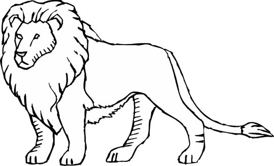 Dessin à colorier: Lion (Animaux) #10292 - Coloriages à Imprimer Gratuits