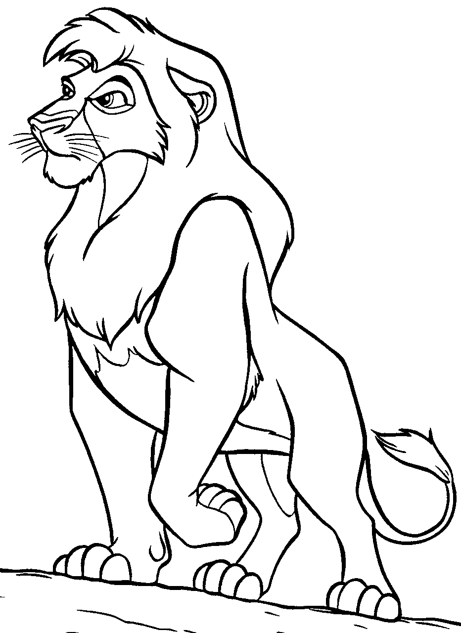 Dessin à colorier: Lion (Animaux) #10301 - Coloriages à Imprimer Gratuits
