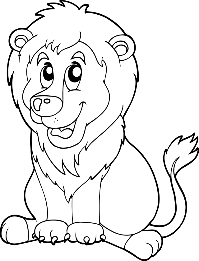 Dessin à colorier: Lion (Animaux) #10335 - Coloriages à Imprimer Gratuits