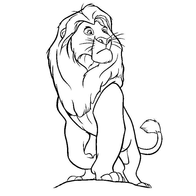 Dessin à colorier: Lion (Animaux) #10350 - Coloriages à Imprimer Gratuits