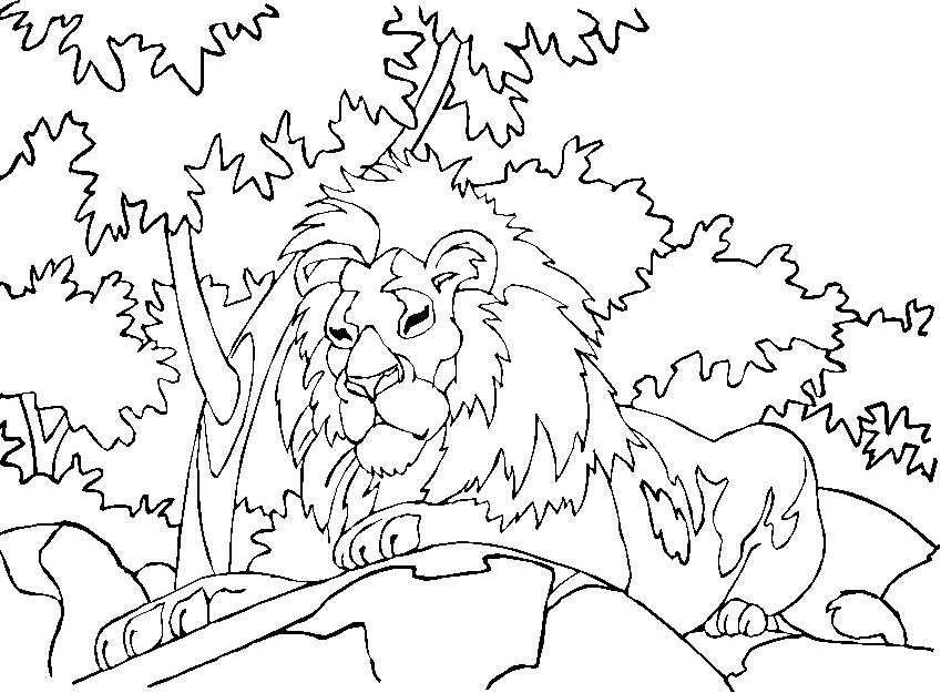 Dessin à colorier: Lion (Animaux) #10418 - Coloriages à Imprimer Gratuits