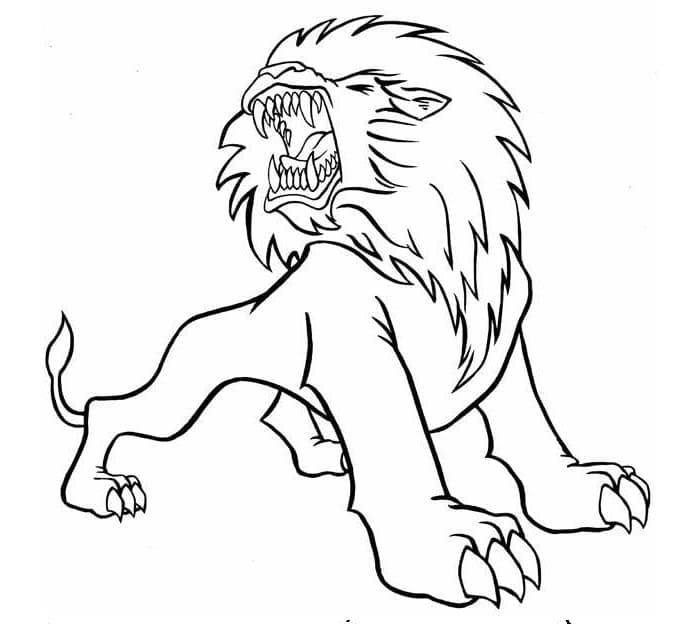 Coloriage gratuit Lion #174867 de la collection Animaux à imprimer